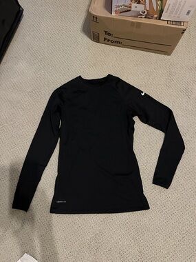 Nike Pro Combat Therma-Fit Cold Weather Fitted Compression Mens Black Shirt L